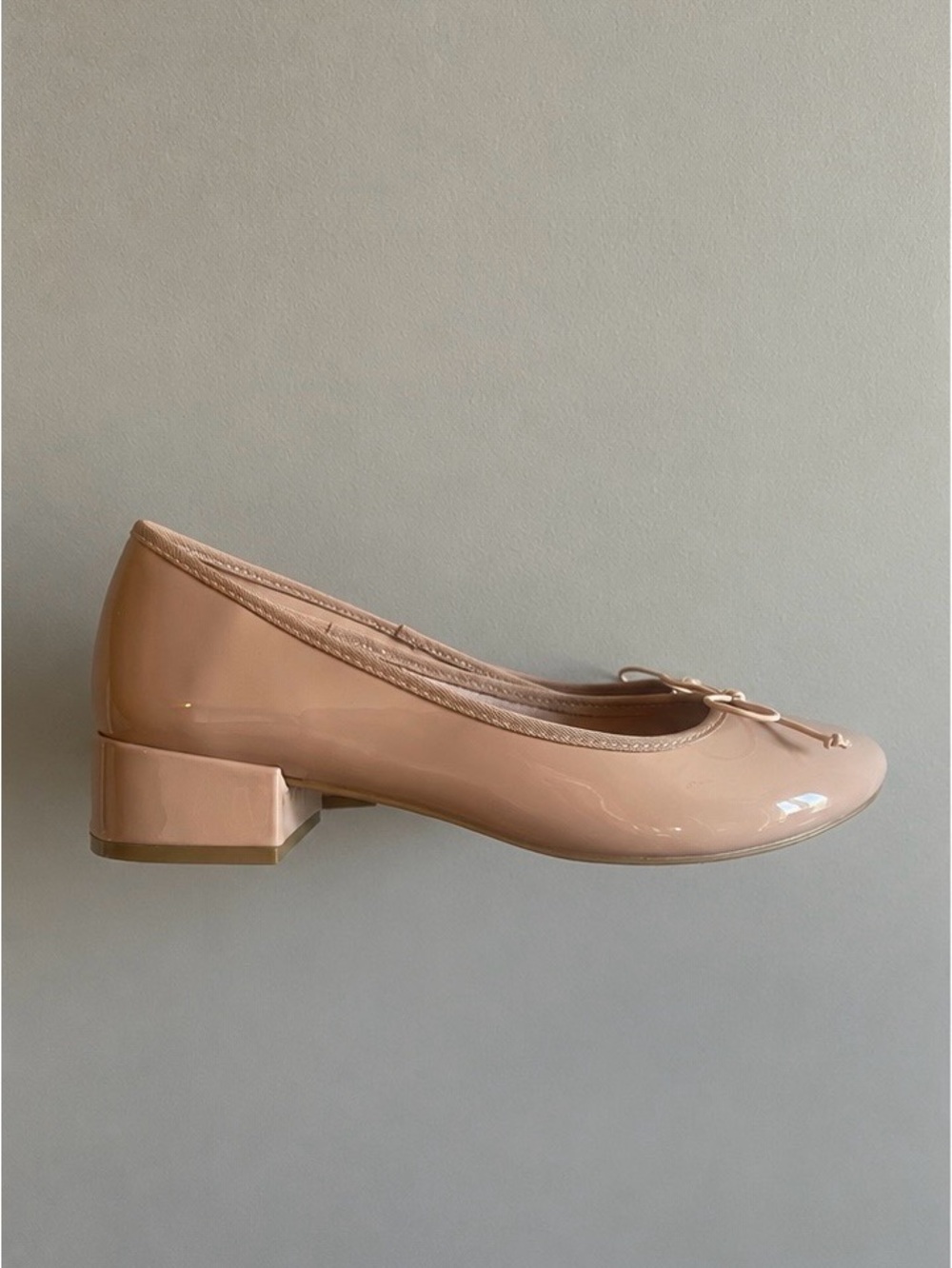 Classic Patent Ballet Pump in Nude Pink - Women